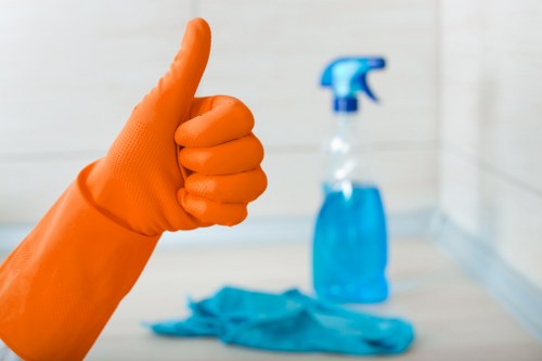 Recycling sorting and charity donation partnership for carpet cleaning waste
